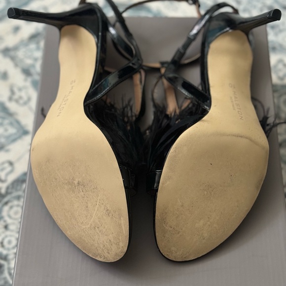 Halston Heritage Tasha patent leather and feather heels - Picture 8 of 10